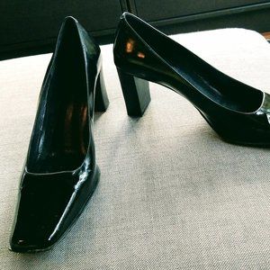 Coach Malorie black pump high block  3" heels 9.5
